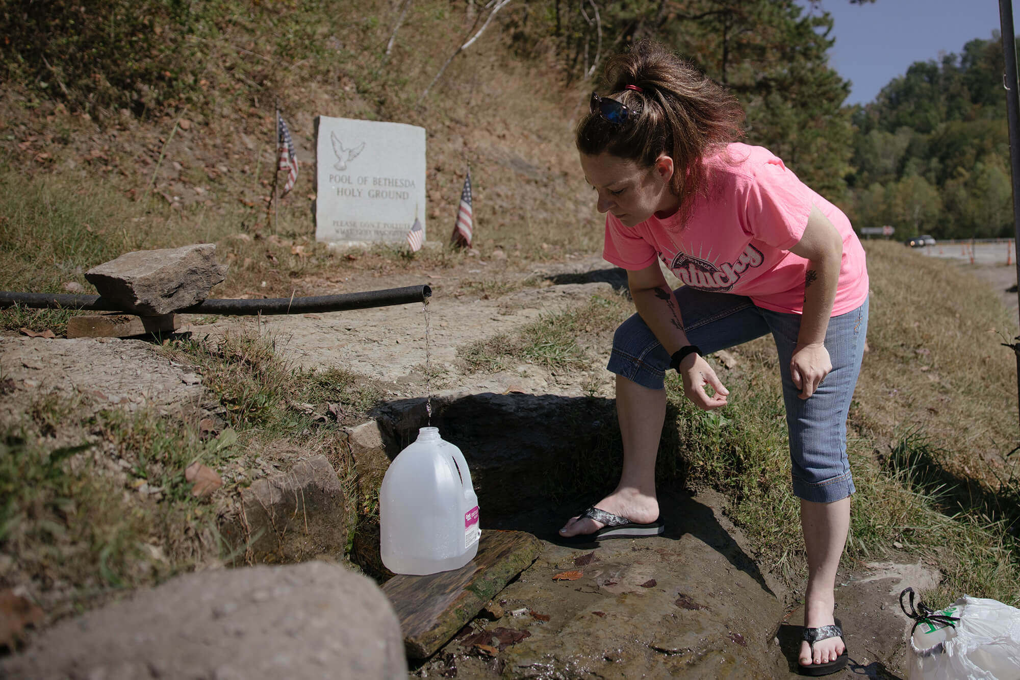 For the past 19 years, BarbiAnn Maynard has been fighting to fix contaminated water in Martin County, Kentucky. The issues began in 2000 when a coal slurry broke through an abandoned mine shaft and dumped sludge into tributaries of the Tug Fork River. (Photo by Curren Sheldon/100 Days in Appalachia)
